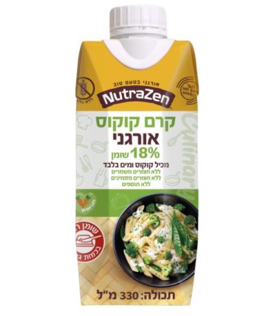 קרם קוקוס 18% אורגני ללא גלוטן טטרה פק NutraZen 330 מ"ל