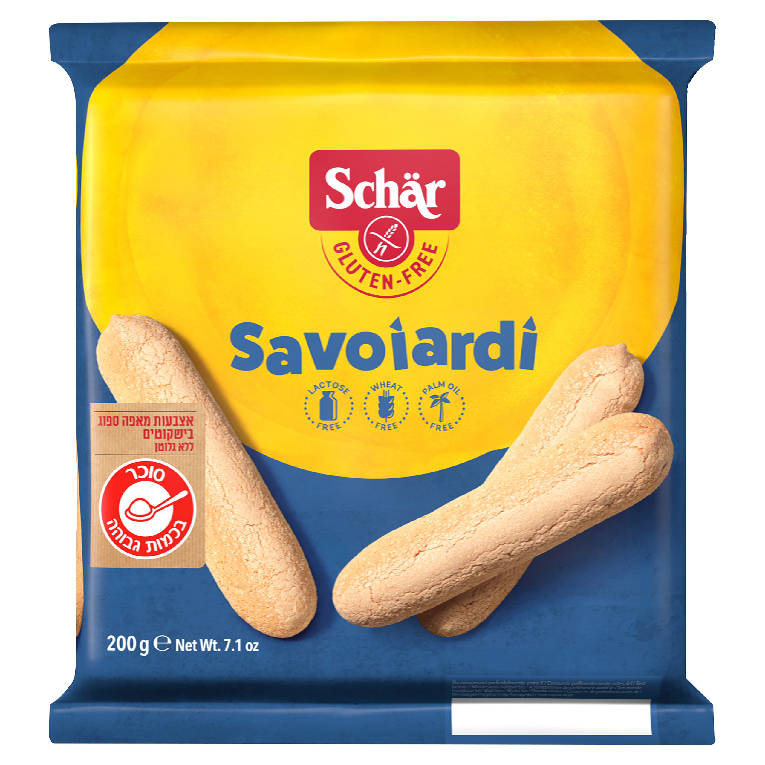 ביסקוטים ספוג ללא גלוטן schar 200 גרם