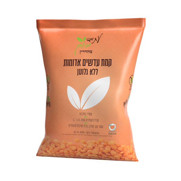 קמח עדשים אדומות ללא גלוטן עתיד ירוק 400 גרם