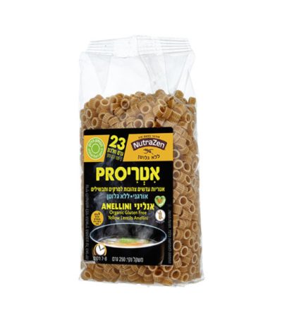 אטריות פרו עדשים צהובות אורגני ללא גלוטן NutraZen 250 גרם