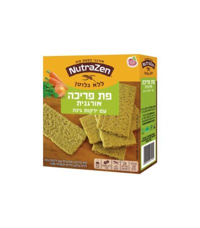 פת פריכה אורגנית ללא גלוטן ירקות גינה NutraZen 100 גרם