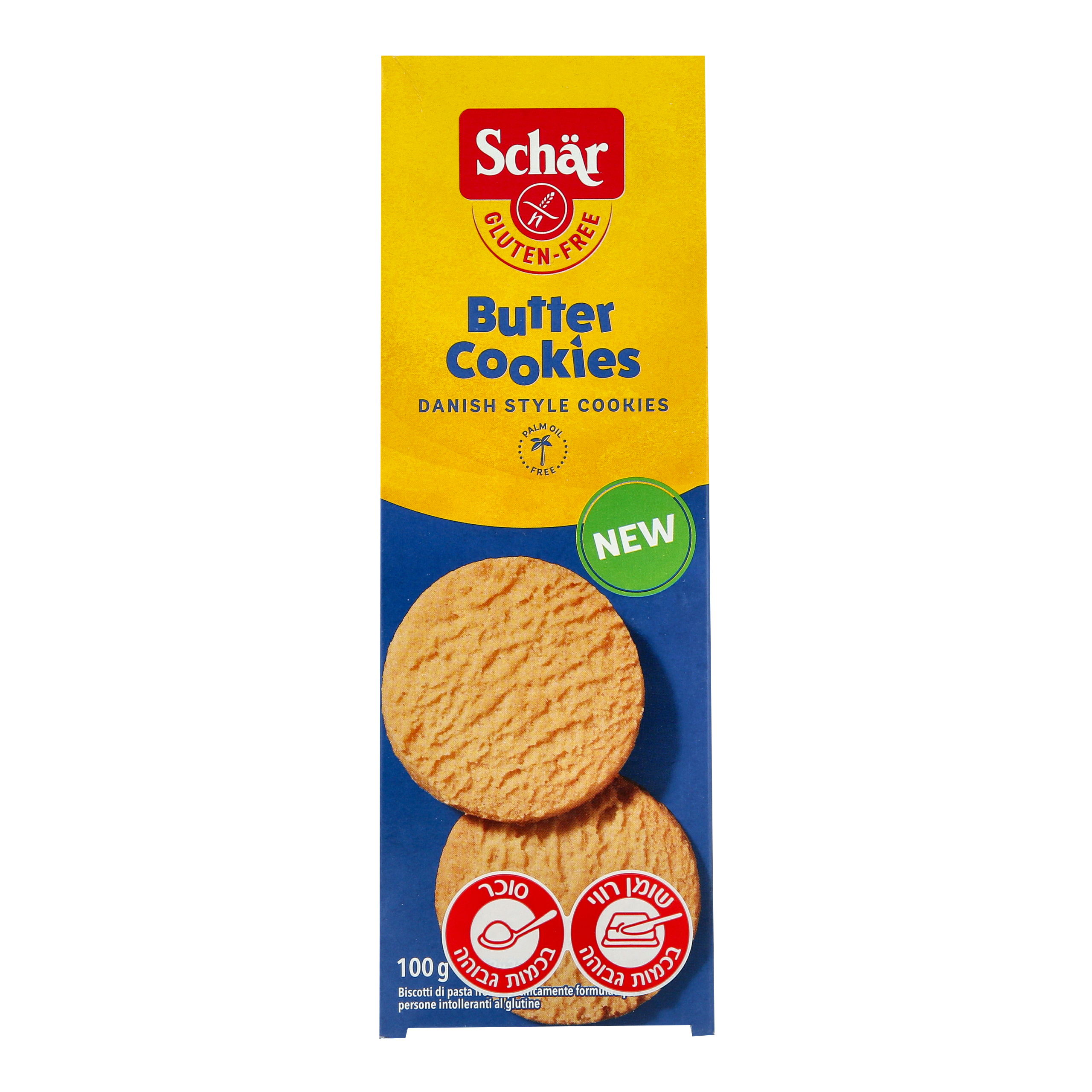 עוגיות חמאה ללא גלוטן schar 100 גרם עוגיות חמאה ללא גלוטן schar 100 גרם