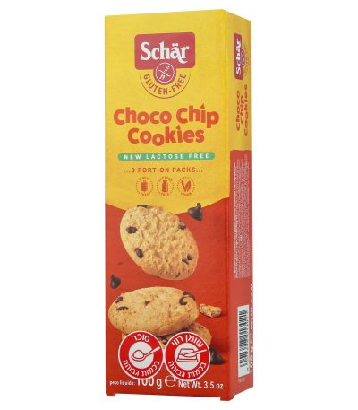 עוגיות שוקולד צ'יפס מריר ללא גלוטן schar 100 גרם