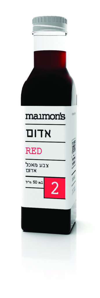 צבע מאכל אדום ללא גלוטן מימונס 50 מ"ל