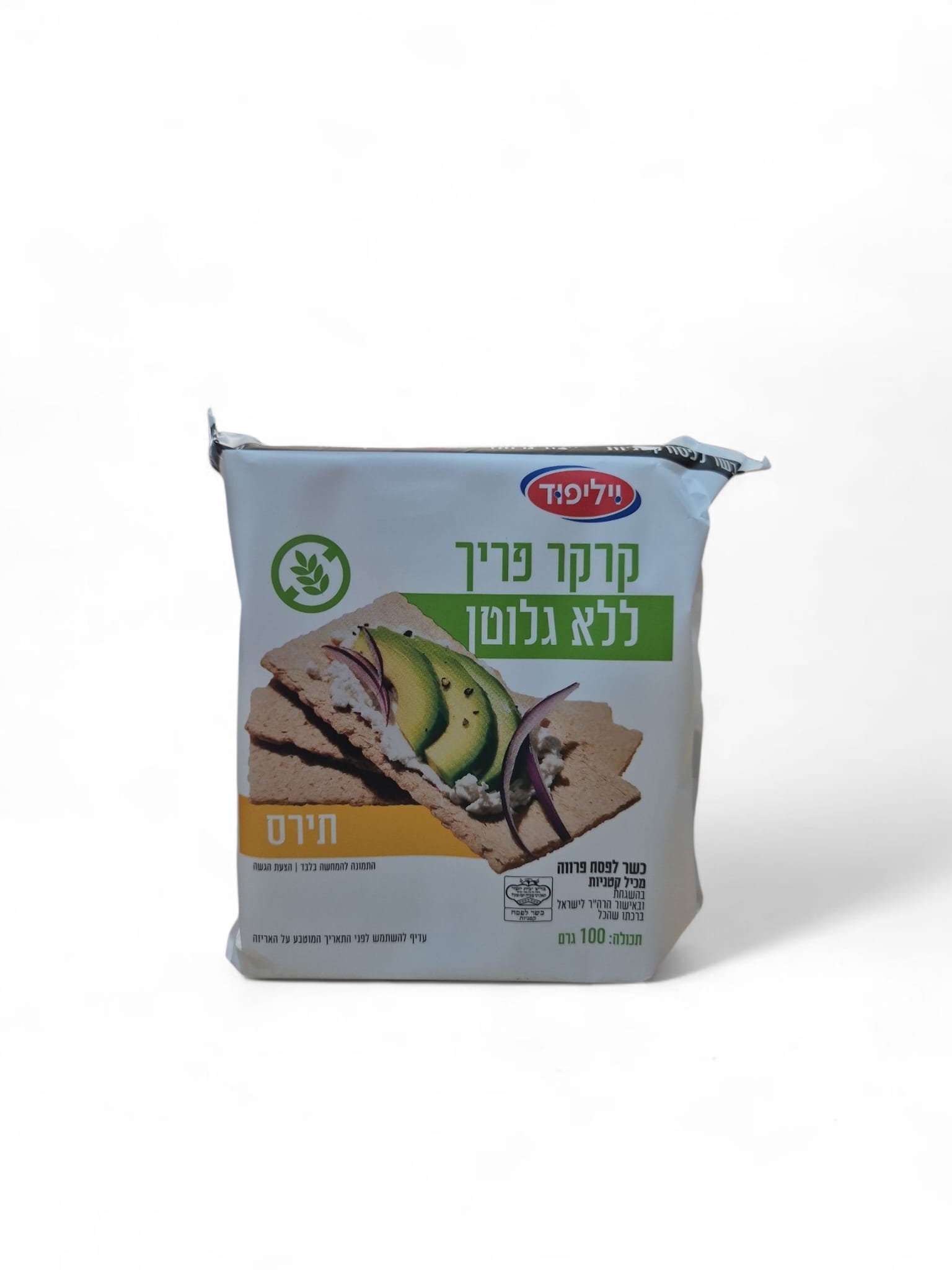 קרקר פריך תירס ללא גלוטן 100 גרם